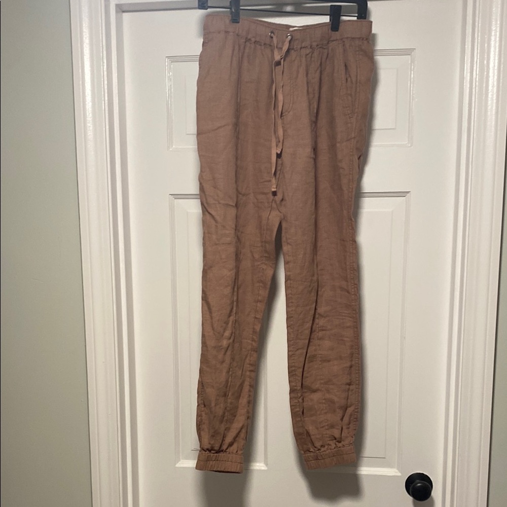 Linen Cynthia Rowley Tan Joggers